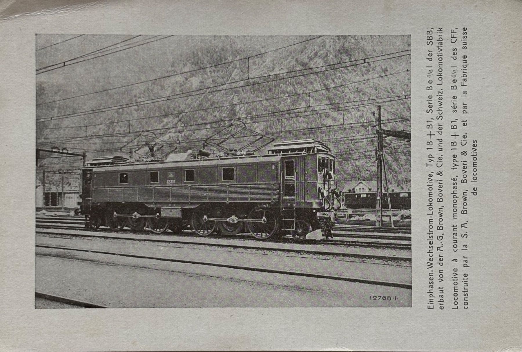 Cartoline postali: Einphasen-Wechselstrom Lokomotive SBB BBC, Eisenbahn, SLPV – Usato da Frauenfeld venduto da Merk52