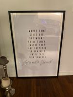 Wandbild mit Spruch schwarzer Rahmen guter Zustand