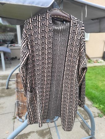 Chicoree Strickjacke / schwarz beige Muster Grösse L