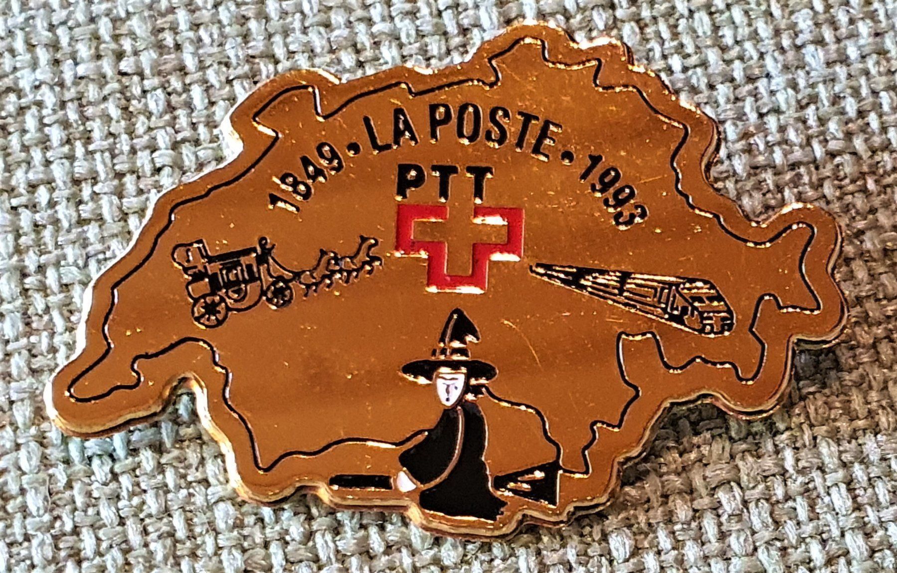 Placchette & Badge: J341 - Pin PTT - La Posta 1849 - 1993 – Usato da Reinach BL venduto da Boston-Verkauf