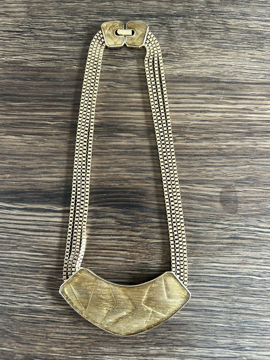 Colliers: Collier Kunio Matsumoto doré à chaînes multiples – D'occasion à Lully VD par Garance040 3