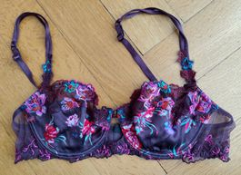 Soutien-gorge dentelle violet à fleurs Lise Charmel : 70C