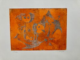 Lithografie von Hans Ulrich Saas 1967