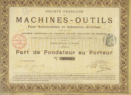 Machines-Outils pour Automobiles et Industries, Paris 1907