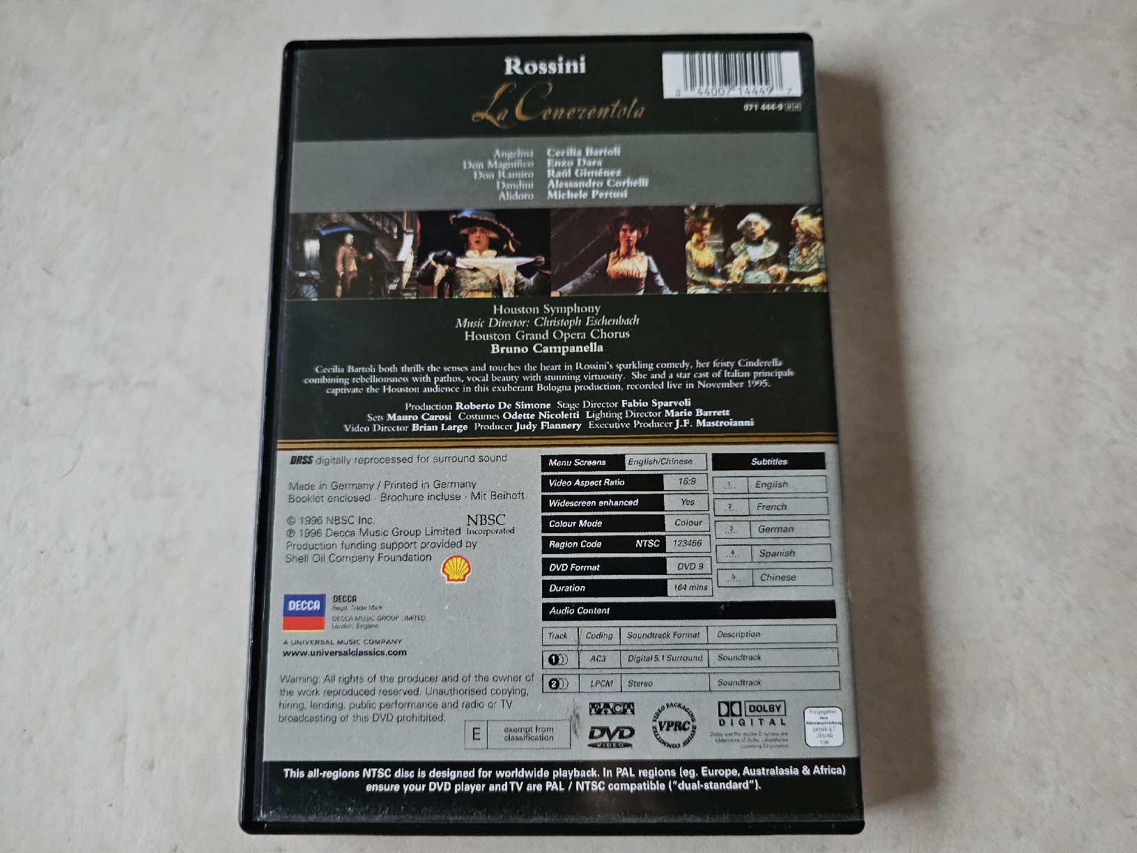 Tutti i DVDs: Cecilia Bartoli  -  La Cenerentola  /  (Opera, Classical) – Usato da Schneisingen venduto da backstore24 1