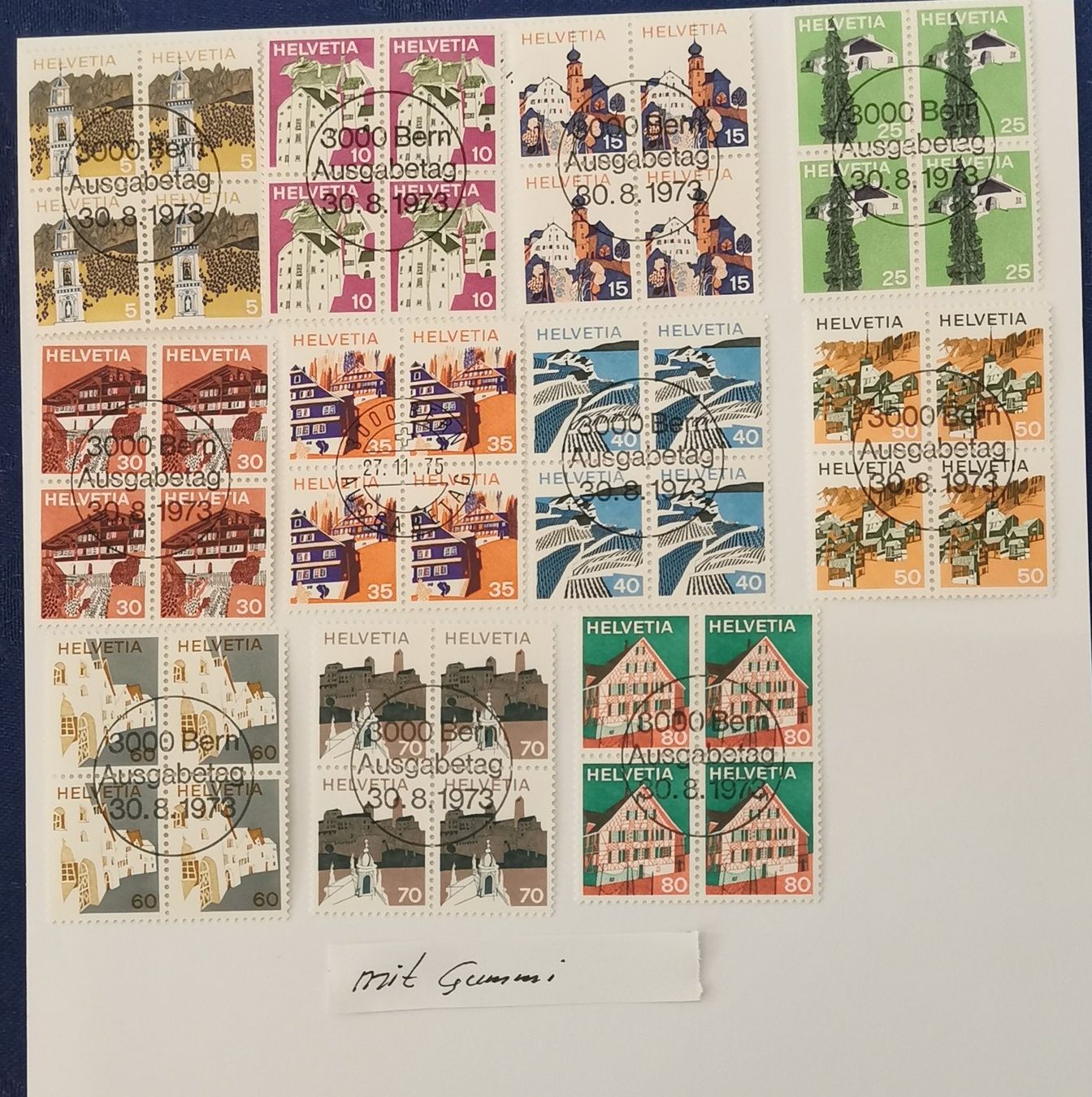 Tous les timbres: 1973 4er-Block Serie – Neuf (Voir description) à Aadorf par Chnorli-Furz