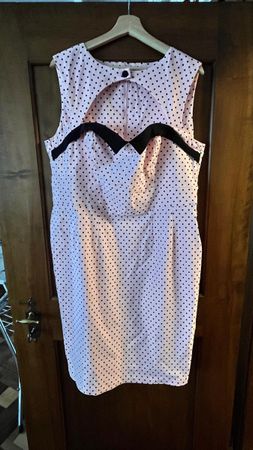 Hell Bunny Rockabilly Rosa Polkadots  Bleistiftrock, Gr. 3XL