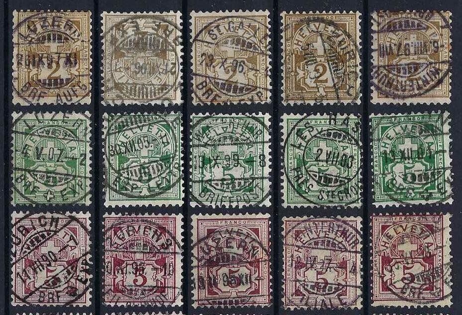 Tutti i francobolli: LUXUS Vollstempel Lot Ziffermuster – Usato da Hitzkirch venduto da walti1959 1