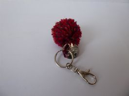 Schlüsselanhänger Pompon, Handarbeit neu