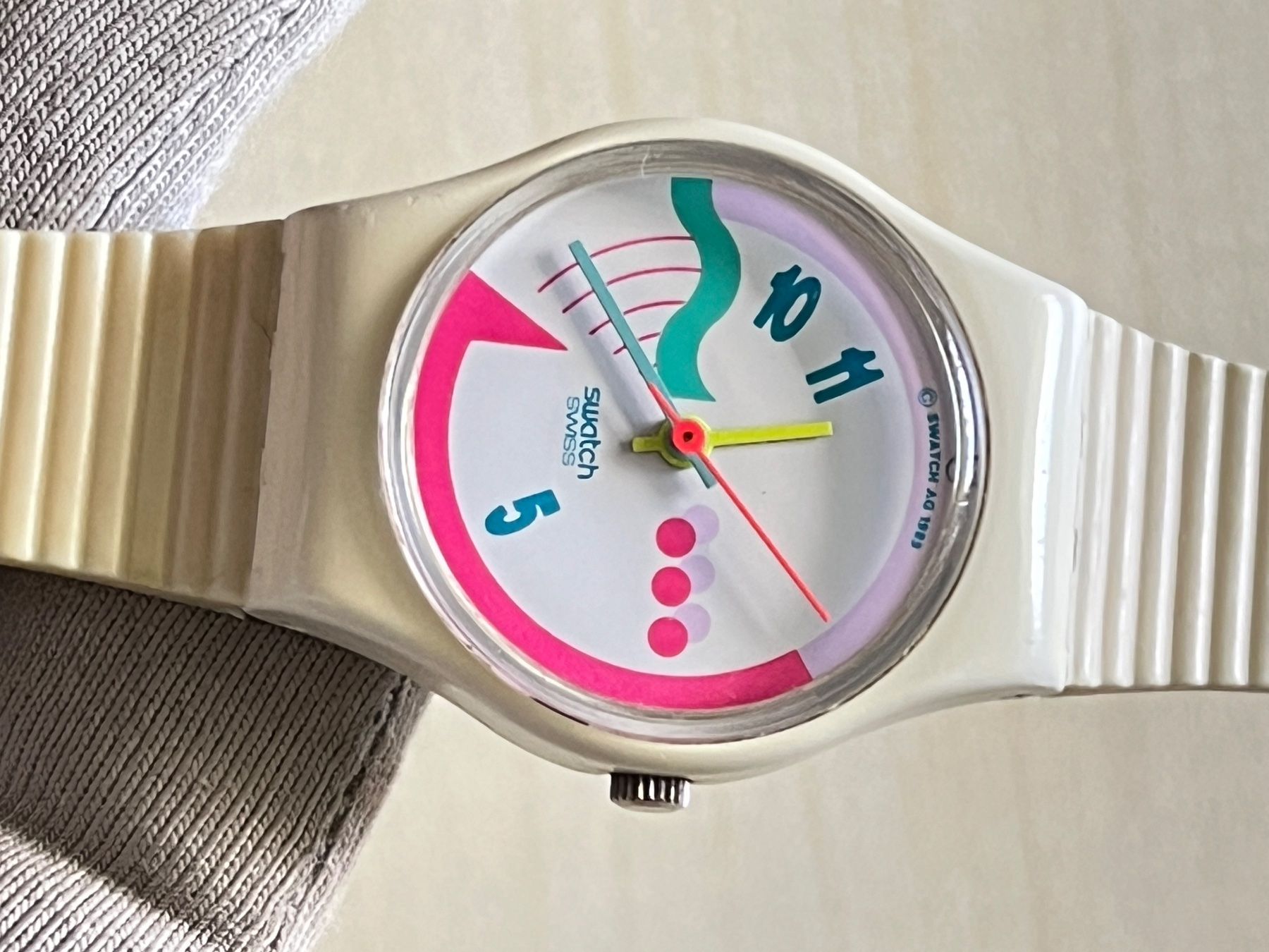 Swatch Uhren: Swatch Gent Uhr mit Farb-Zifferblatt gebraucht – Gebraucht aus Grenchen von chththl 3