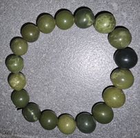 Bracelet jade serpentine 10mm