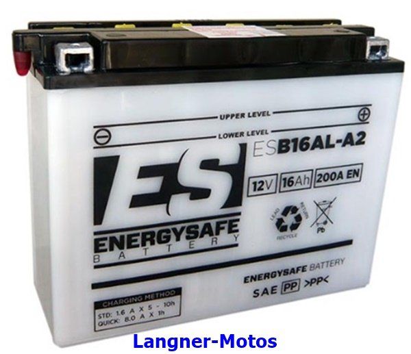 AXCELL Batterie 12V YB16AL-A2 GEL Passend Für Yamaha VMX 1200 V-Max 2LT (1997–1998) – 16 Ah, Wartungsfrei