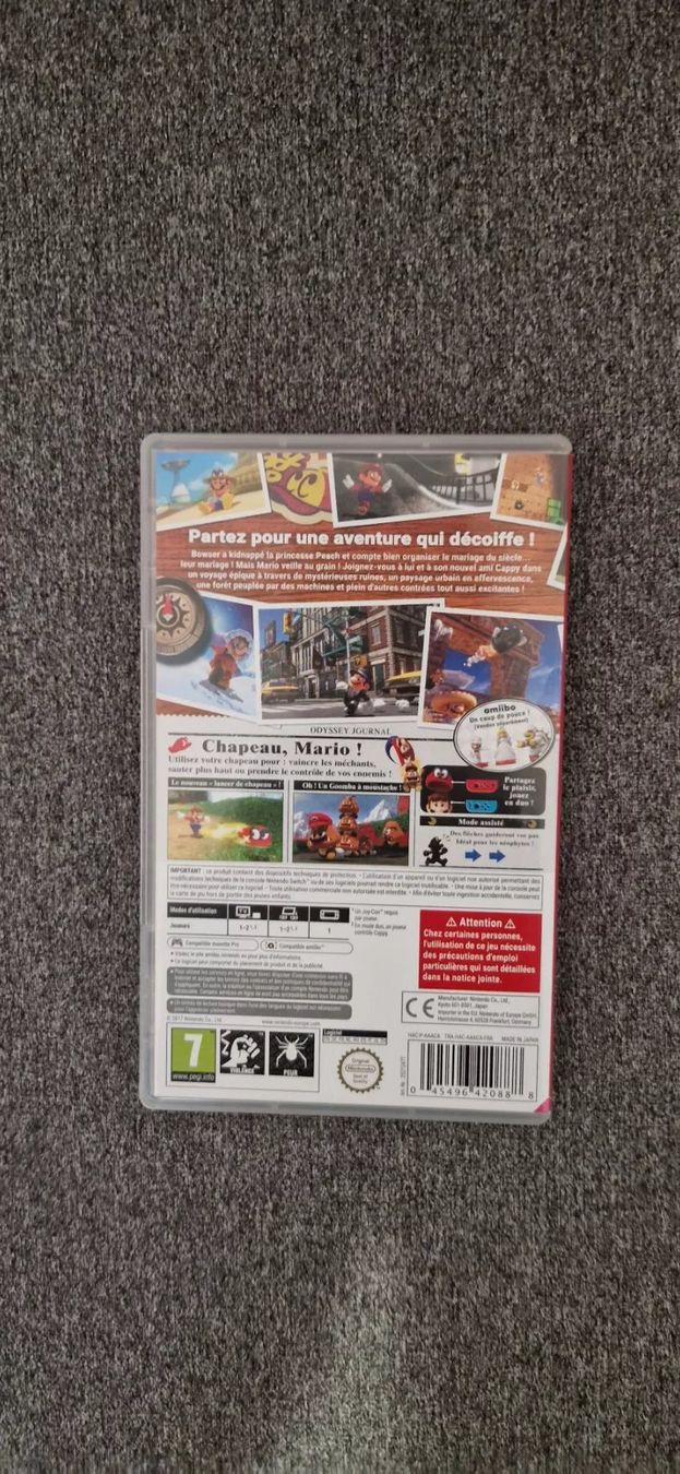 Nintendo Giochi: Super Mario Odyssey pour Switch – Nuovo (secondo la descrizione) da Fleurier venduto da Tortue26 2