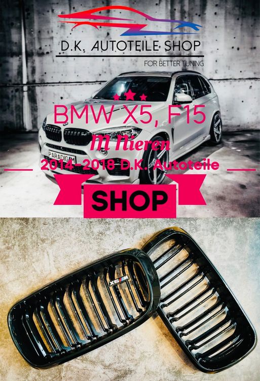 BMW X5 F15 Doppelspeichen Nieren Kühlergrill mit X5M Emblem