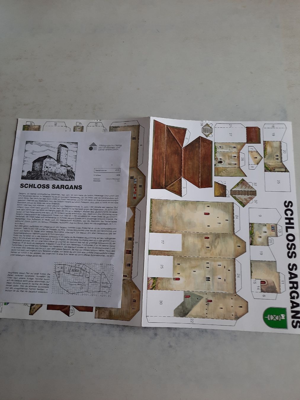 Kit bricolage: Bastelbogen Modellbogen Schloss Sargans – Nuovo (secondo la descrizione) da Nottwil venduto da mar_jqm7 2