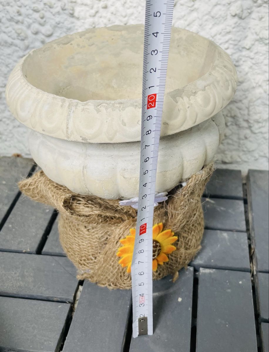 Pots de fleurs: Blumentopf mit Jute und Blumen Deko Neu – Neuf avec emballage d'origine à Au ZH par Jaggy4 5