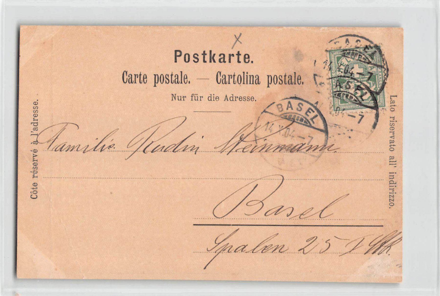 Cartoline postali: Brand Stadttheater BASEL - 6./7.Okt. 1904 – Usato da Winterthur venduto da SchatzchischtliWinti 1