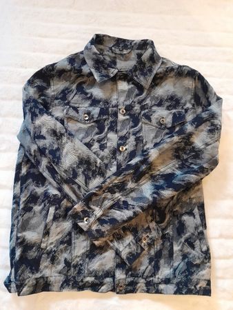 Veste en jean homme  motif nuage,