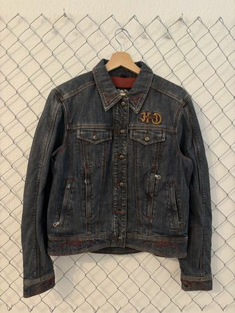 90’s Vintage Harley Davidson Jeans Lined Jacket Women’s M