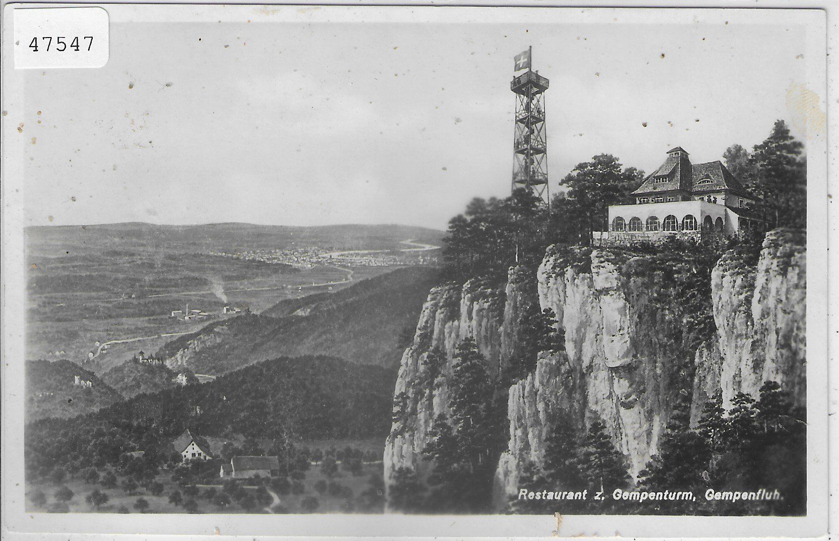 Cartoline postali: Restaurant zum Gempenturm, Gempenfluh – Usato da Ettingen venduto da Kartenplanet