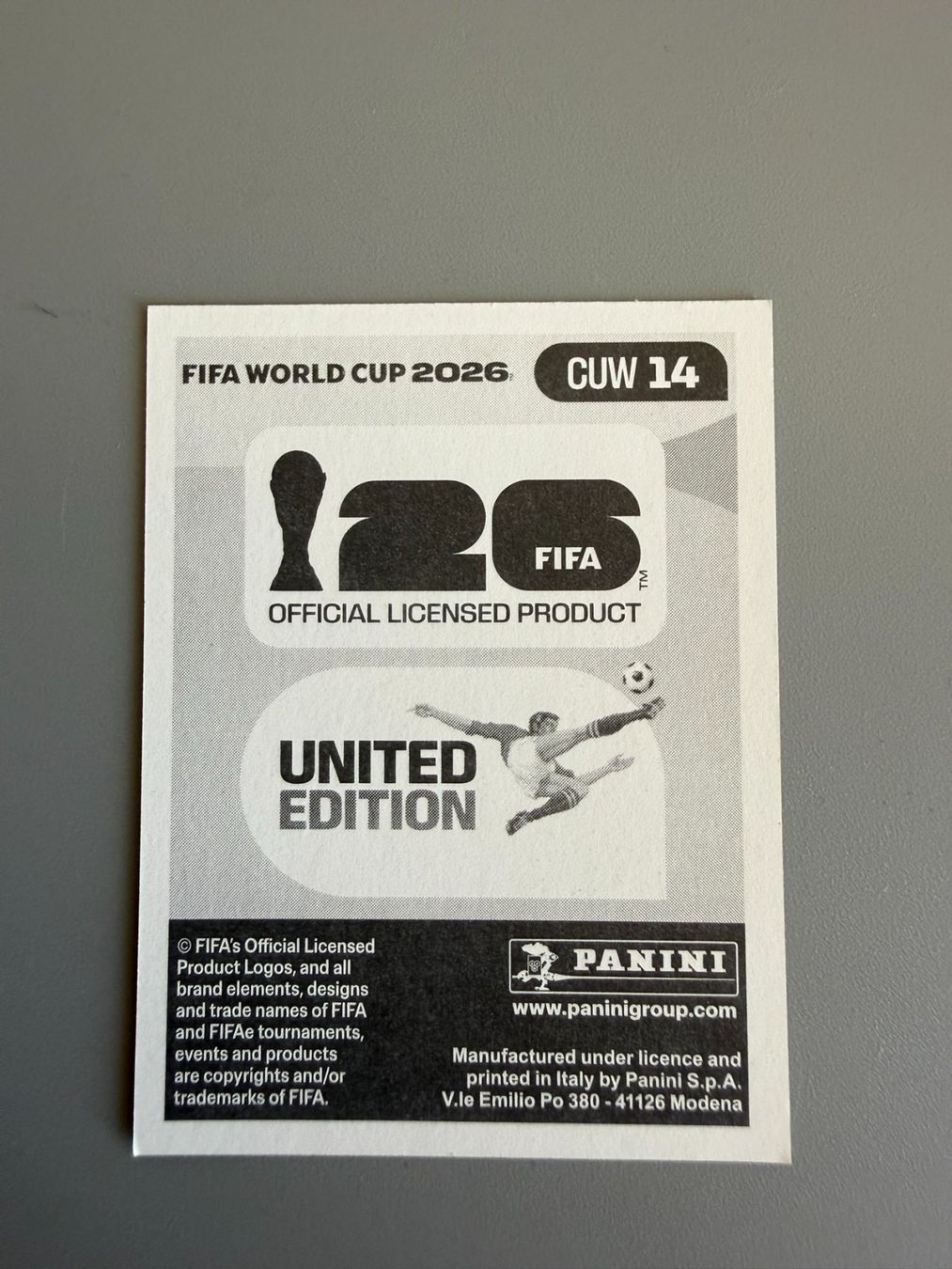 Panini Cartes à collectionner: Panini Tahith Chong CUW14 – D'occasion à Liebefeld par Ronaldo-1996 1