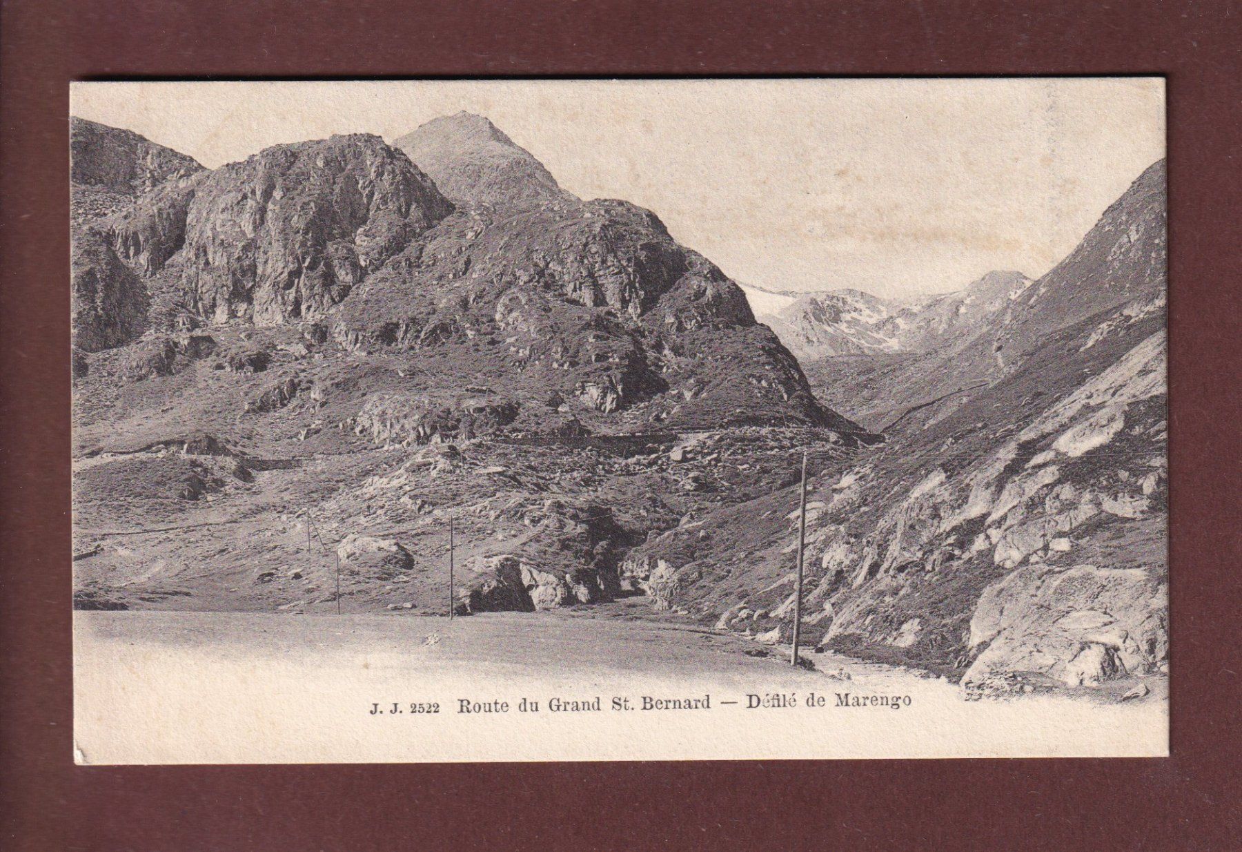 Cartoline postali: Route du Grand-Saint-Bernard - Défilé de MARENGO – Usato da Pully venduto da nicecards