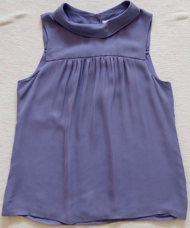 Top: Blouse J.CREW CH34 US2P soie violet gris – Nuovo (secondo la descrizione) da Satigny venduto da Helene2014