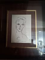 Gravure originale signée Treccani, "Chicca" 1975 encadrée