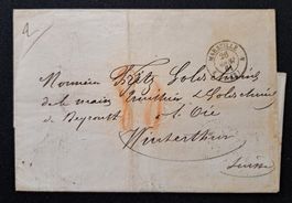BOM Marseille - Winterthur 2x Bahnpost! 1861