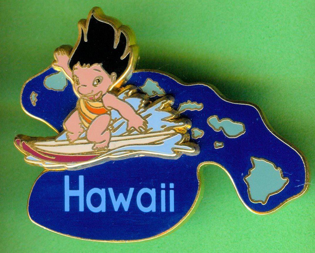 Disney Placchette & Badge: Disney   LILO  Staat Hawaii – Usato da Winterthur venduto da Sammleroase