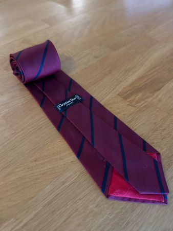 Christian Dior Krawatte Weinrot & Navy