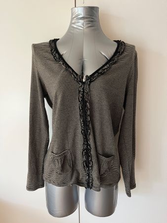 Verspielte Übergangsjacke gestreift Rüschen No Name ca. M-L