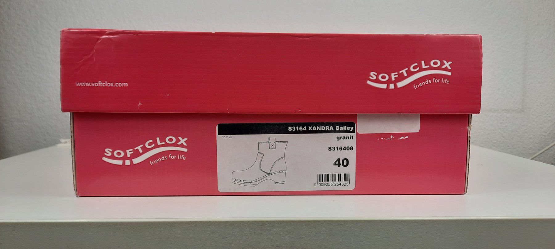 Softclox Damenschuhe: SOFTCLOX XANDRA robuste Velours Stiefeletten granit Gr. 40 – Neu und originalverpackt aus Seuzach von VT-Collections1 3