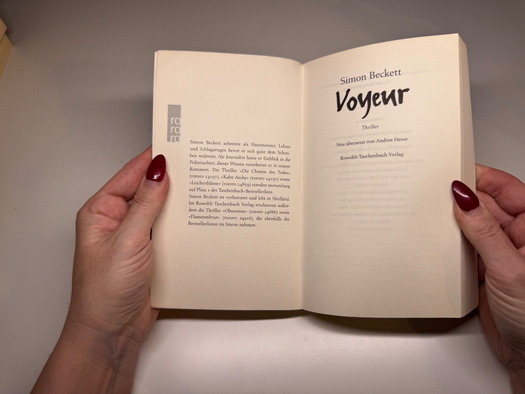 Bücher: ROMAN: Simon Beckett, Voyeur – Gebraucht aus Grosswangen von Deutsche_Romane 2