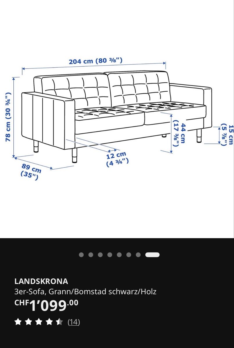 Ikea Sofas: IKEA Landskrona 3er Ledersofa inkl. Hocker – Gebraucht aus Burgdorf von MarcoJaeiser 3