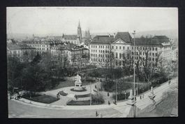 BASEL Strassburger-Denkmal mit neuer Rheinbrücke