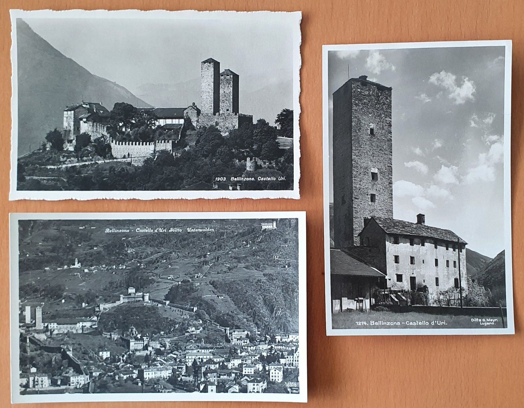 Cartoline postali: 3 Ansichtskarten Bellinzona – Usato da Kreuzlingen venduto da Rschweiz1