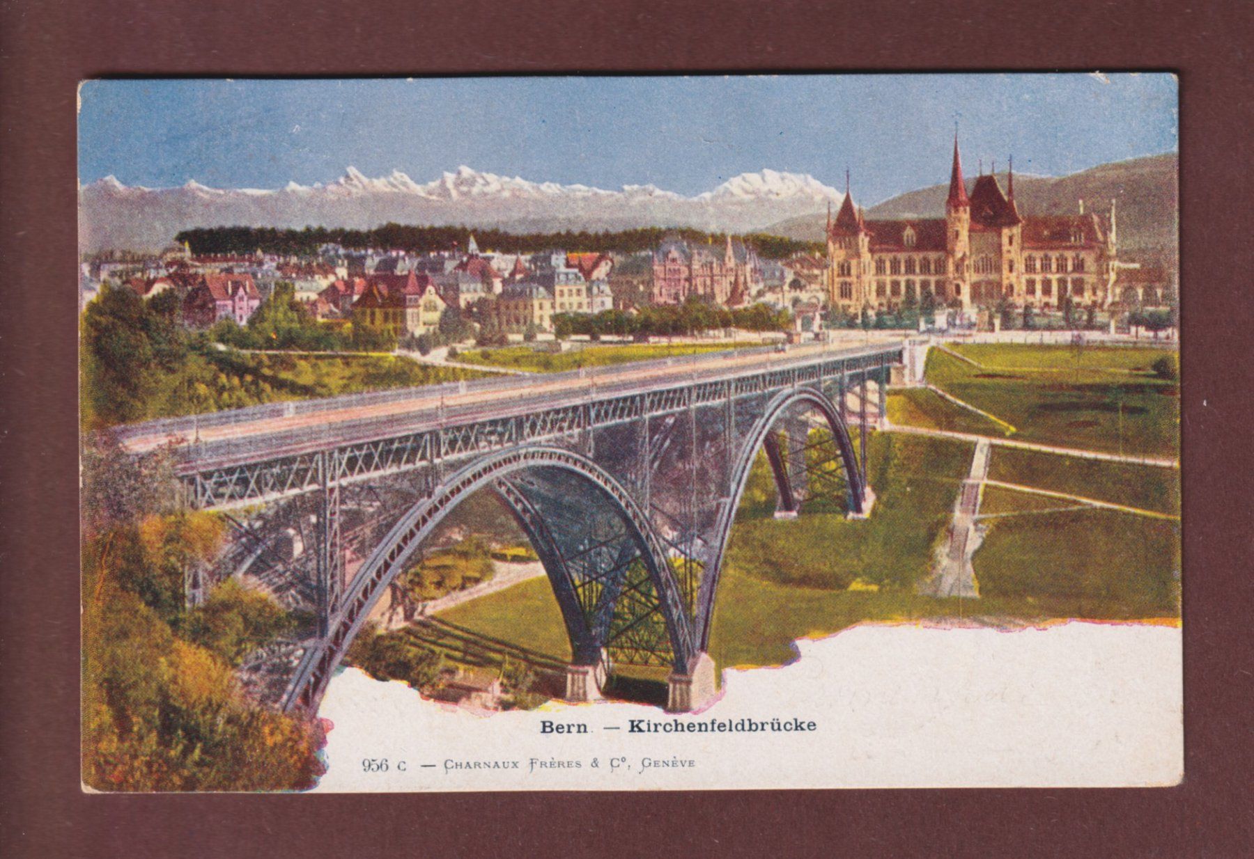 Cartoline postali: BERN - Kirchenfeldbrücke - 1902 Charnaux Frères – Usato da Pully venduto da nicecards-shop