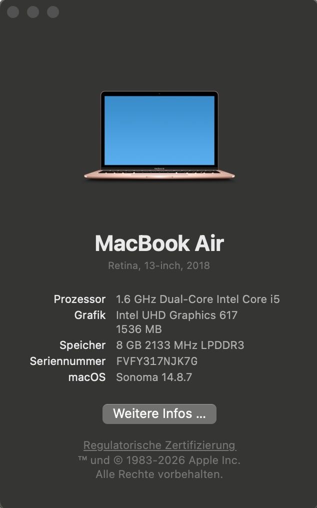 Apple Notebook: Macbook Air Gold 2018, i5, 256GB SSD – Usato da Buttisholz venduto da janis_n 7