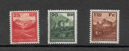 Liechtenstein 1933 Nr. 98 -100 ungestempelt m. Falz