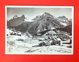 Arosa - Dorfansicht - Eisbahn - Winter 1948