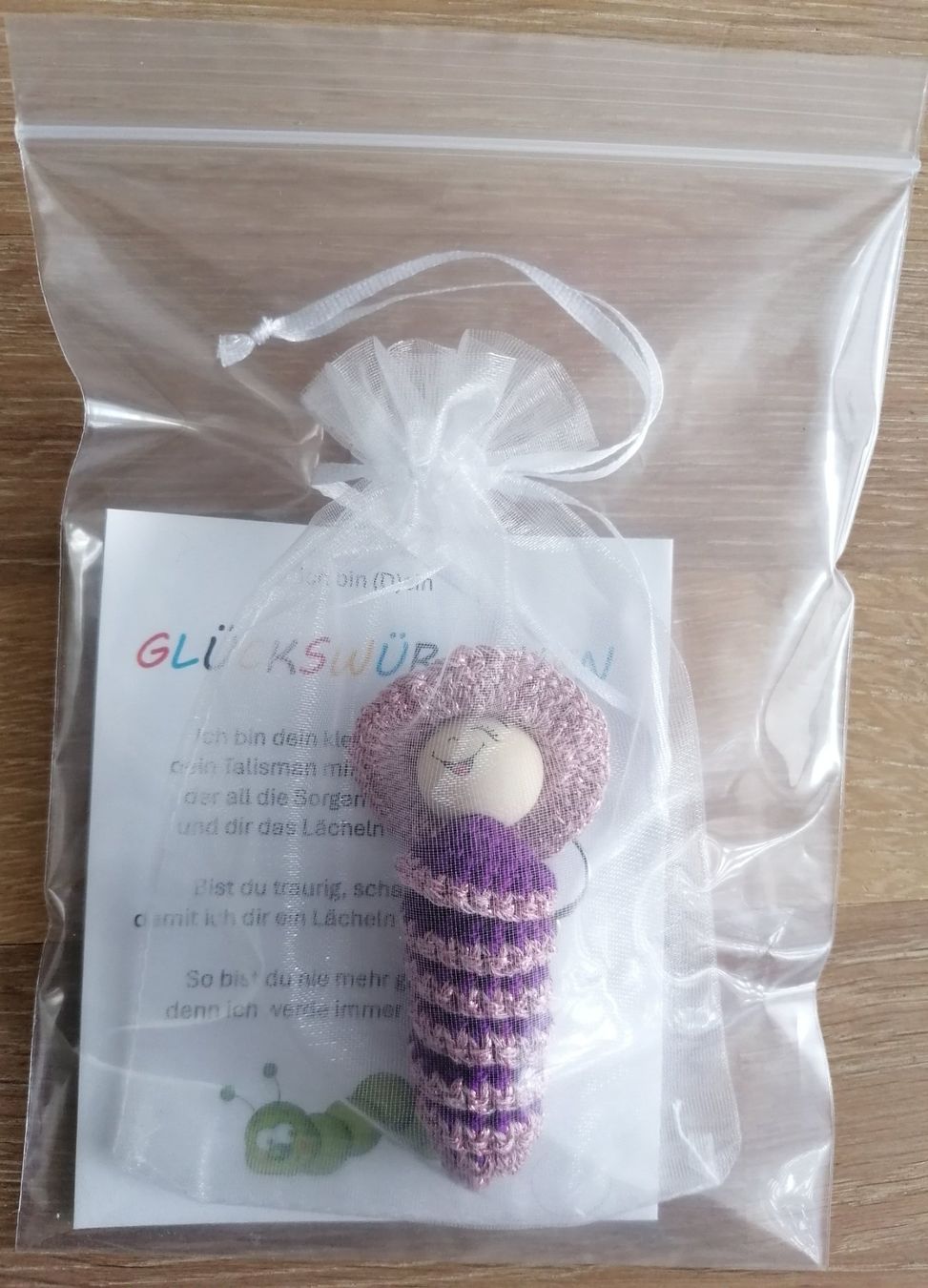 Tutte le decorazioni: Handgemacht Glückswürmchen 3 Stück Violet – Nuovo e nell'imballaggio originale da Rümlang venduto da TRICE67 5