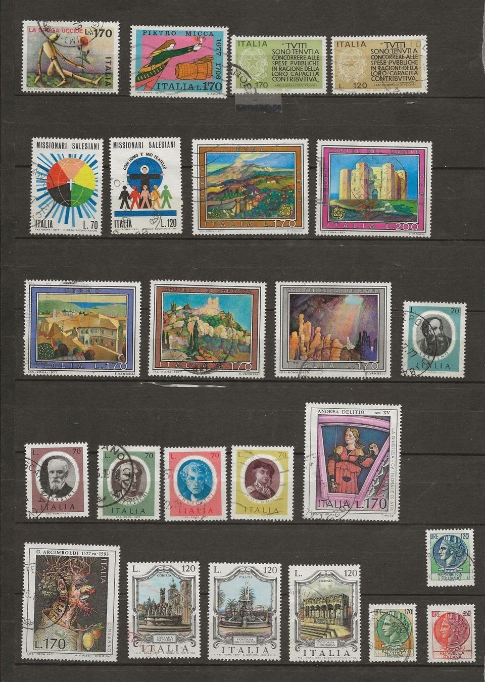 Tutti i francobolli: Italie lot 1976 ... – Usato da Sion venduto da PierreP01 1
