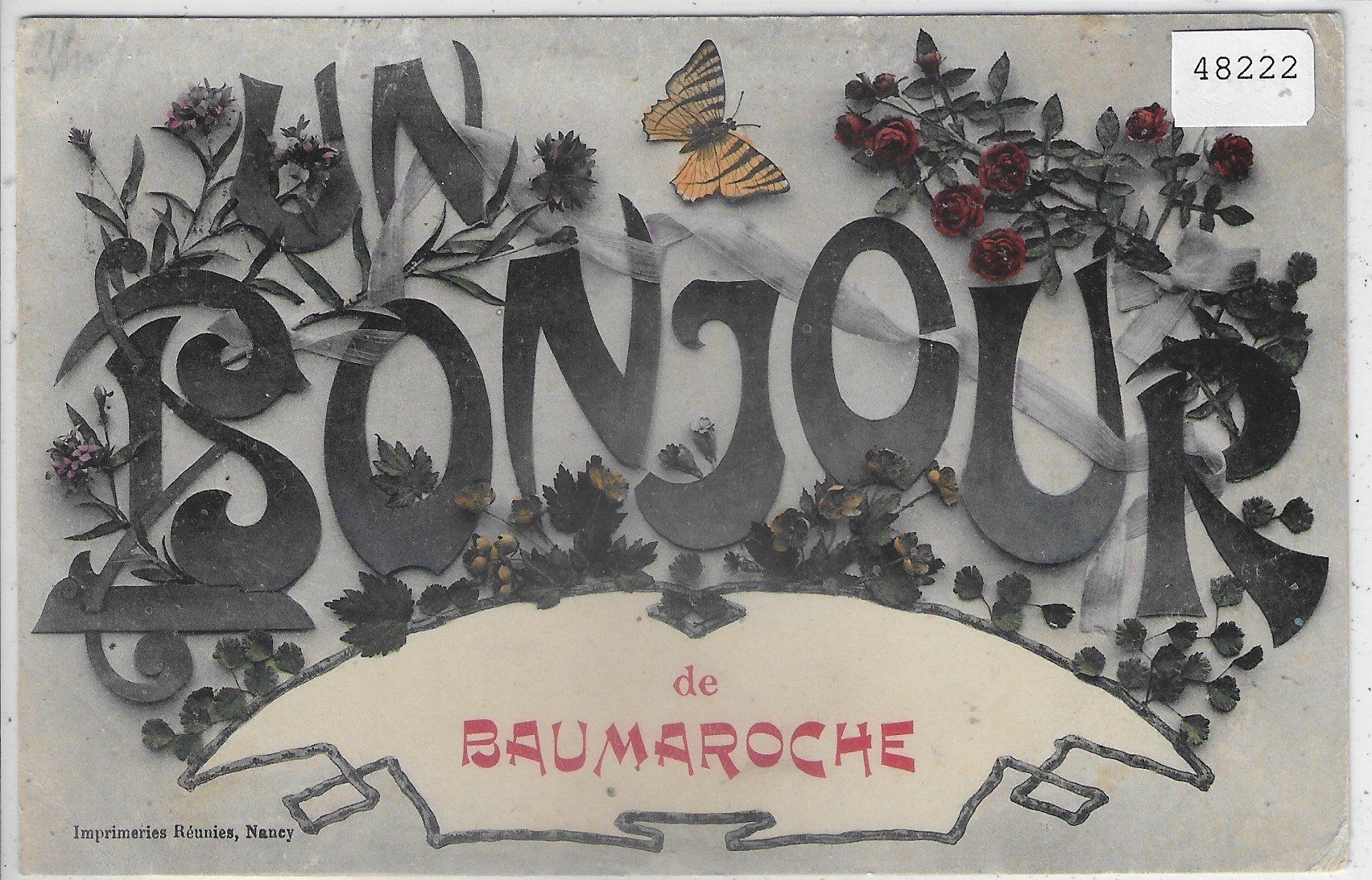 Ansichtskarten: Bonjour de Baumaroche – Gebraucht aus Ettingen von Kartenplanet