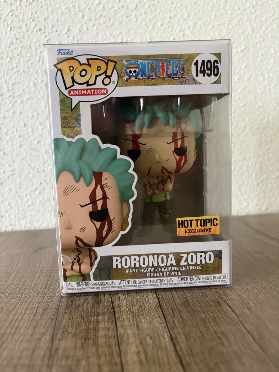 Funko Figuren: Funko pop roronoa Zoro 1496 hot topic exclusive glow error – Neu und originalverpackt aus  von