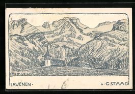 Lauenen b. Gstaad, Ortsansicht mit Kirch