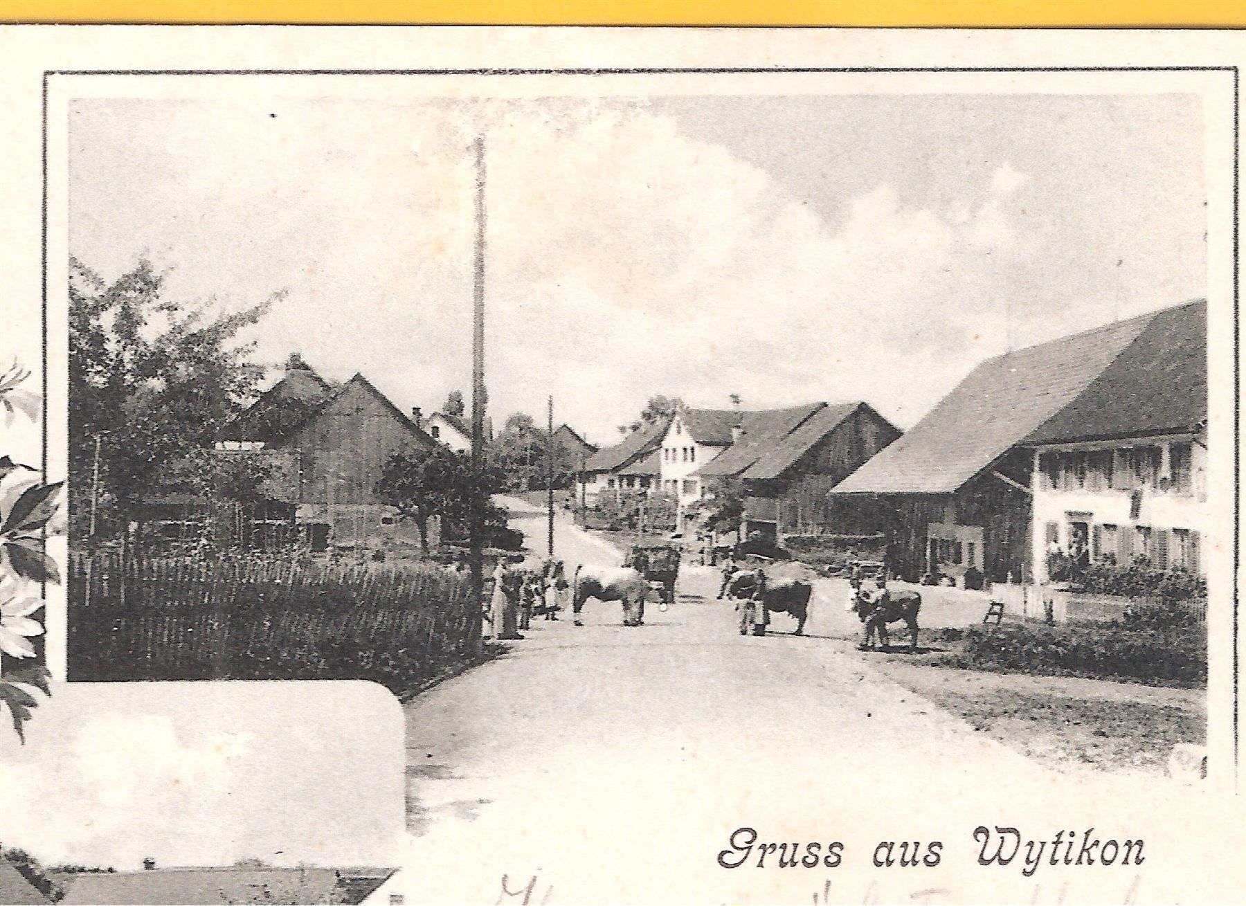 Cartoline postali: 11.5.1903 3-Bild "Gruss aus Wytikon" Leute – Usato da Zürich venduto da Hagliweg 1