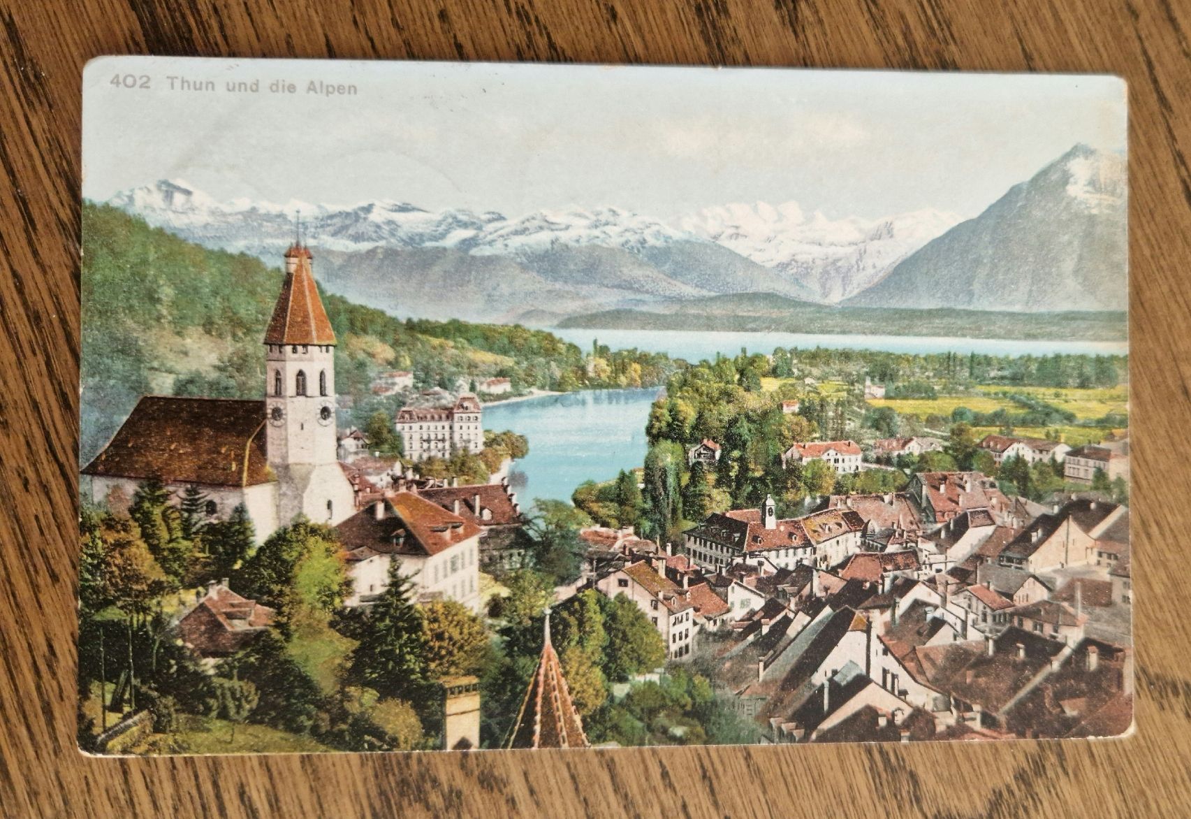 Cartoline postali: Thun und die Alpen 1908 mit Kasernenstempel – Usato da Ebikon venduto da Donar50