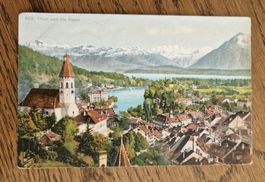 Thun und die Alpen 1908 mit Kasernenstempel