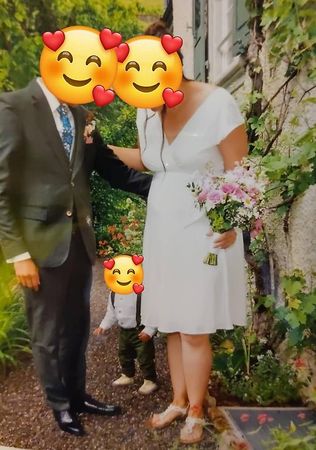 Schwangerschafts-Brautkleid Grösse M/L